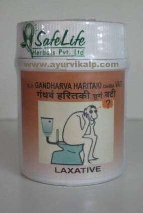 Safe Life, GANDHARVA HARITAKI CHURNA VATI, 50 Tab, Herbal Laxative